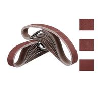 Kozelo 30Pz Cinture Levigatura 25mm x 1067mm 80/120/400 Grana Ossido Alluminio Carta Vetrata Abrasiva Per Levigatrice A Nastro Smerigliatura Metallo Lavorazione Legno Rimozione Ruggine