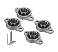 Kozelo 4pz KFL005 Flanged Cuscinetti a Blocchetto Cuscino con Foro 25mm, Cuscinetti Montati Lega Zinco Autoallineanti con Flangia Montata