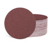 Kozelo 50 Pcs Dischi Leviganti 100 mm Grana 60 Con Sistema Aganciulo E Loop Adatti Per Levigatrice Orbitale Legno Metallo Mobili Colore Rosso