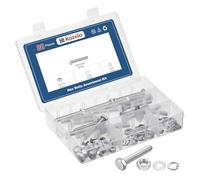Kozelo 80 pcs Kit Bulloni E Dadi Rondelle - [5/16"-18x2"] 304 Acciaio Inossidabile Hex Bullone Filettato Assortimento Bulloni A Testa Esagonale Completamente Filettati Guida, Tono Argento