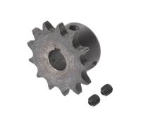 Kozelo Pignone per Catena a Rulli Din/Iso 06B 13T [Foro da 12mm x Passo da 3/8"] Ingranaggio di Trasmissione Motore, per Macchinari, in Acciaio Al Carbonio A3, Tonalità Argento
