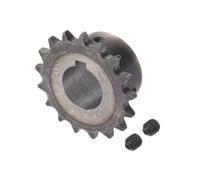 Kozelo Pignone per Catena a Rulli Din/Iso 06B 17T [Foro da 22mm x Passo da 3/8"] Ingranaggio di Trasmissione Motore, per Macchinari, in Acciaio Al Carbonio A3, Tonalità Argento