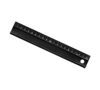 Kozelo Righello Metallo Impugnatura Rialzata - [20cm] Lega di Alluminio Misurazione Precisa Taglio Diritto Righello Protettivo Nero Uso Ufficio, Misurazione, Disegno, Precisione 1mm