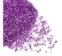 Kozelo Schegge di Vetro Sbriciolate - [1-3mm x 20g] Vetro Metallico Irregolare Viola per Decorazioni Fai da Te e Nail Art, Superficie Elettroplaccata
