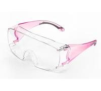 Koziface C31Z - Occhiali di sicurezza per uomo e donna, occhiali di protezione anti-appannamento, lenti trasparenti, protezioni laterali antiscivolo (rosa)