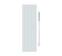 koziol 4009535 - Set di 8 cannucce con spazzola di pulizia, in plastica termoplastica