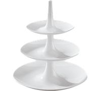 Koziol babell l etagere a 3 livelli impilabili salvaspazio in cotone bianco