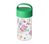 Koziol BUDDY SNACK 0,5 PEPPA PIG POP - Borraccia per bambini, apertura grande, robusta, lavabile in lavastoviglie, per snack e bevande, scuola, asilo, kita (verde primavera)