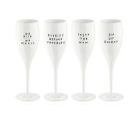 Koziol CHEERS No. 1 - Bicchieri da spumante da 100 ml, set da 4 pezzi (SAY IT IN STYLE)