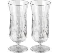 Koziol Superglas Club No. 17, 400 ml, Bicchiere Cocktail & Long Drink in Plastica Trasparente, Effetto Cristallo, Lussuoso, Infrangibile, Riutilizzabile, Party, Esterno, Camping, 2 Pezzi