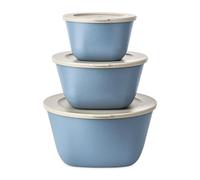 Koziol CONNECT BOX SET STOCKHOLM Boxset con coperchio 3 pezzi (Natural flower blue)