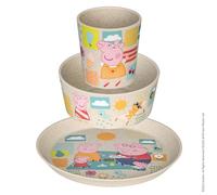 Koziol Connect Peppa Pig 8049713 - Set di 3 piatti piccoli + ciotola + tazza
