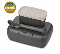 KOZIOL Contenitore Porta Pranzo con Posate Candy Ready 19x14cm Grigio Scuro Orga