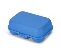Koziol EGGS TO GO MINI - Contenitore per uova per 6 uova, in plastica biocircolare, impilabile, lavabile in lavastoviglie, cucina, casa, campeggio (blu forte)