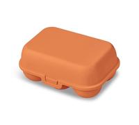 Koziol EGGS TO GO MINI Portauovo per 6 uova, contenitore per il trasporto, plastica biocircolare, impilabile, lavabile in lavastoviglie, cucina, casa, campeggio (corallo strong coral)