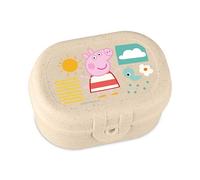 Koziol PASCAL MINI PEPPA PIG - Contenitore per snack con chiusura a clip, per bambini, in plastica biocircolare, infrangibile, lavabile in lavastoviglie, scuola, asilo, kita, viaggio (sabbia organica)