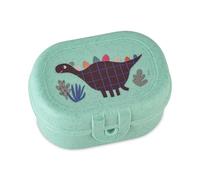 Koziol PASCAL MINI REX - Contenitore per snack con chiusura a clip, per bambini, in plastica biocircolare, infrangibile, lavabile in lavastoviglie, scuola, asilo, kita, viaggio (verde organico)