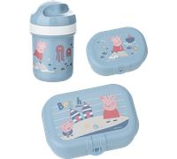 Koziol peppa pig waves to go lunchbox set 3 pezzi con 2 scatole / biberon 200 ml