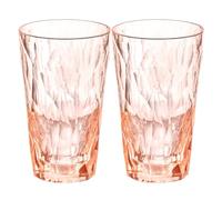 Koziol Set di 2 bicchieri Superglass CLUB n. 9 trasparenti rosa quartz