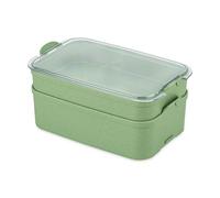 Koziol STAKK BENTOBOX 2 | Contenitore per il pranzo, 2 pezzi, con coperchio, 2000 ml, infrangibile, in plastica biocircolare, lavabile in lavastoviglie, senza melamina | Lunch to Go, cucina (Nature