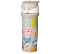 Koziol STAN 0,5 PEPPA PIG borraccia 500 ml | per bambini | plastica biocircolare, robusta, leggera, riutilizzabile, lavabile in lavastoviglie | scuola, asilo, kita, viaggio (sabbia organica)