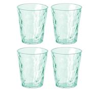 koziol Superglas Club No. 1, 4 pezzi, 250 ml, bicchieri per acqua in plastica trasparente, lussuosi, infrangibili, riutilizzabili, feste, campeggio, set da 4 (giada trasparente)