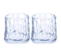 koziol Superglas Club No. 2, 2 pezzi, 250 ml, bicchieri da whisky in plastica trasparente, lussuosi, infrangibili, riutilizzabili, feste, campeggio, set da 2 (acquamarina)