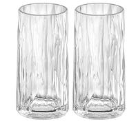 Koziol Superglas Club No. 8, 2 pezzi, 300 ml, bicchiere da long drink in plastica cristallina, lussuoso, infrangibile, riutilizzabile, per feste, campeggio, set da 2