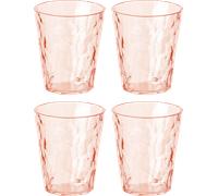 Koziol superglass club no. 1 set di 4 250 ml quarzo rosa trasparente