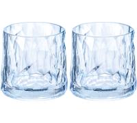 Koziol superglass club no. 2 set di 2 250 ml acquamarina trasparente