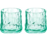 Koziol superglass club no. 2 set di 2 250 ml trasparente giada