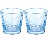 Koziol superglass club no. 22 set di 2 250 ml trasparente acquamarina