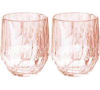 Koziol superglass club no. 24 set di 2 300 ml quarzo rosa trasparente