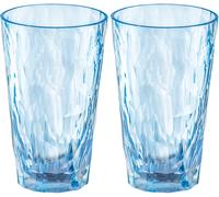 Koziol superglass club no. 6 set di 2 300 ml trasparente acquamarina