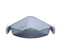 Koziol - Vassoio angolare BokS, plastica, Transparent Anthracite, 19.2 x 19.2 x 7.4 cm