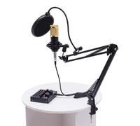 Kozivmo Podcast Microfono bundling Professional Live Sound Card con effetti Dj Mixer & Voice Changer per spettacoli dal vivo, registrazioni, feste PC e karaoke e voci di gioco