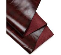 KOZMO Pelle bovina naturale | Colore Bordeaux - Bicolore | Spessore 1,1-1,3 mm | Dimensioni 15 x 30 cm | Pezzi di pelle pretagliati per tappezzeria divano, artigianato in pelle e progetti fai da te