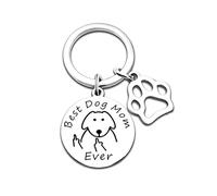 KOZOY Portachiavi per cani, regalo per gli amanti degli animali, portachiavi in acciaio inox, idea regalo per donne, proprietari di animali domestici, mamma