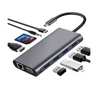 KOZWAY Miscelatore Video Adattatore USB 3.0 C HUB Tipo C 11 in 1 a VGA Compatibile con HDMI 4K (Color : 11 in 1 hub, Size : Z)