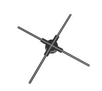 KOZWAY Ventaglio Ologramma 3D Perline Luminose a LED Ventilatore olografico a Occhio Nudo Ventilatore Galleggiante Stereo for Macchine pubblicitarie 1080P HD Fiera Commerciale