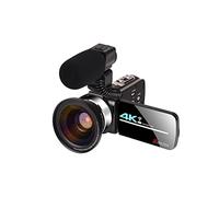 KOZWAY Videocamera Camcorder della videocamera 4K 5 6mp. WiFi Live Streaming Vlogging Camera con Touch Screen Night Vision 18x Digital Zoom (Size : 32GB SD Card, Color : AF2 Mic Lens)