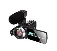 KOZWAY Videocamera Videocamera Video 4K con Microfono WiFi 56MP Streaming Live 18x a 270 Gradi Ruota Touch Screen Vision HD Cam del registratore (Size : 32 G SD Card, Color : AF2 Mic)