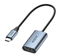 KOZYC Adattatore USB C a HDMI 4K, convertitore da Tipo C a HDMI, compatibile con Thunderbolt 3, supporto modalità DP 1.2/1.4 Alt 4K 30Hz, 3D, copia e display esteso per laptop, MacBook Pro, UHDTV