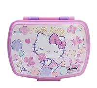 KP Pharma Hello Kitty - Divertente contenitore per il pranzo per bambini, in plastica resistente, senza BPA, con coperchio sicuro, perfetto per scuola, picnic o snack in viaggio