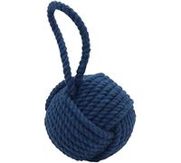 KPAVIR Fermaporta decorativo fatto a mano, in iuta, per interni in iuta, per porte e finestre (iuta blu, 12,7 cm rotondo)