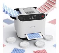 KPAW Shuffler automatico di carte e dealer - 1-2 mazzi supportano 12 giocatori, 4 telecomandi da disegno, affare automatico post-shuffle, consecutivo/casuale trattamento, per poker, blackjack, UNO