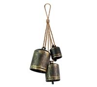 KPCB - Campane di Natale rustiche in stile vintage, in ottone, shabby chic (bronzo vintage)