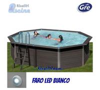 KPCOV66L PISCINA OVALE FUORI TERRA A PANNELLI AVANTGARDE 618x338xh124 FARO LED