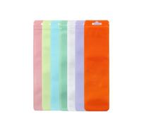 Kpeaoy Sacchetti vuoti per penne, 200 pezzi, trasparenti, con chiusura a zip, con foro per appenderlo, Ciano, One Size, Stile unico