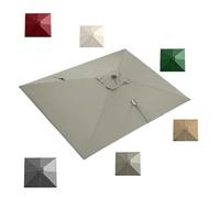 KPEGAXS Tessuto di Ricambio per Ombrellone Quadrato 3x3m 3x4m 8 Stecche Telo di Ricambio per Ombrellone Giardino A Sbalzo Baldacchino Impermeabile UV50+(Grey,3x4m (10x13ft))